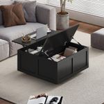 Coffee Table With Storage Lift Top Tea Table Desk Living Room Furniture Black