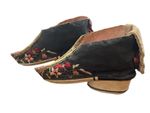 Pair of Antique 19th Century Chinese Qing Dynasty Silk Lotus Shoes