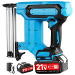 Cordless Nail Gun Staple Gun Electric Stapler Tool Carpentry Nails w/Battery Kit