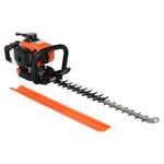 26cc Petrol Hedge Trimmer 24″ Double Blade 2-Stroke Rotating Handle