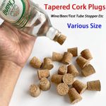 Tapered Cork Plugs Wooden Wine Corks Stopper Reusable Sealing Plugs Various Size