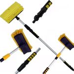 2 Meter 6.5FT ALUMINIUM TELESCOPIC Water Fed Extendable Car Wash Cleaning Brush