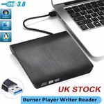 USB External DVD CD Hard Disc Burner Player Reader Optical Drive for PC Laptop