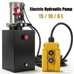 6L/10L/15L Double Acting Electric Hydraulic Pump Hydraulic Power Unit Pack 12V