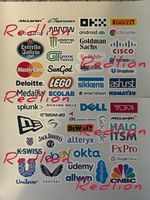 McLaren  F1  2025 sponsor,Partner stickers  Vinyl Paper Printed & Cut Size 4cm