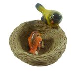 Ceramic Clay Trinket Dish Robin Bird Nest Dish Bowl