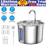 Pet Water Fountain 2.2L Automatic Dog Drinking Fountain Filtered Cat Water Bowl