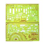 2Pcs Traffic Accident Drawing Ruler Painting Stencils Craft Drawing Template