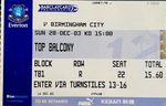 EVERTON V BIRMINGHAM CITY-28/12/03-FA PREMIER LEAGUE TICKET.