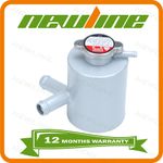 Universal Radiator Coolant Expansion Overflow Tank Bottle 0.45L Silver Aluminum