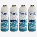 Car Aircon AC R1234yf Compatible Refrigerant Refill Recharge Regas Topup Gas x4