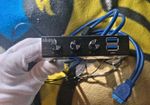 Akasa AK-FC-06U3BK 3.5" Aluminium 3 Channel Fan Controller Black 2 USB 3.0 Ports