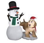 Gemmy AIRBLOWN® Inflatable Christmas Holiday Decor 4 FT Snowman And Pet Pal