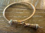 Antique Victorian Yellow Gold Filled Bypass Bangle Wedding Bracelet