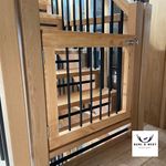 Bespoke Wooden Stair Gate Metal Spindle Baby Pet & Safety Gate | Made to measure