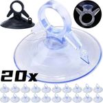 45mm Car Sunshade Suction PVC Cups Clear Rubber Plastic Window Suckers Pads UK