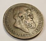 1875 Brazil 40 Reis Emperor Pedro II    ((