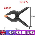 12 X Large Spring Clamps 6 " Set Heavy Duty Market Tarpaulin Quick Grip Clips