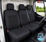 Waterproof Black Quality Fabric Van Seat Covers For Vauxhall Opel Vivaro Movano 