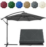 Replacement Fabric 2m 2.5m 2.7m 3m Garden Paito Parasol Canopy Cover 6 Arm 8 Arm