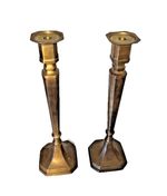 Huge Pair of SOLID BRASS Candlesticks Antique HEAVY Candle Holders Bombay 22" H