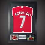 Cristiano Ronaldo Hand Signed And Framed Manchester United Football Shirt £599