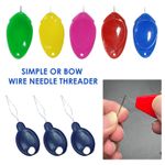 1-100x Bow Wire Needle Threader – Simple Threading Tool for Hand Sewing Machines