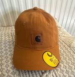 Carhartt Brown Canvas Baseball Cap Adjustable Moisture Wicking One Size AH0289