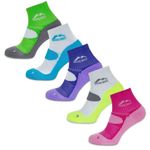 More Mile London 5 Pack Womens Running Socks Cushioned Anti Blister Support