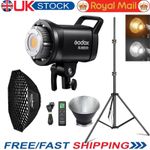 Godox SL60IIBi Bi-color Studio LED Video Light with 95cm Grid Softbox 2m Stand