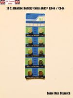10 X AG13 LR44 SR44 L1154 357 A76 ALKALINE BUTTON COIN CELLS BATTERIES Long Last