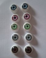 10mm HALF ROUND ACRYLIC EYES IN VARIOUS COLOURS