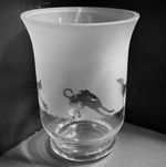 WHIPPET Frieze 14.5cm Crystal Glass Vase / Hurricane Lantern