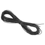 1mm Round Braided Leather Cord for Crafts Jewelry Making, Black(10 Yards)