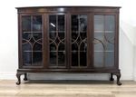 DISPLAY CABINET Antique Mahogany Edwardian Jannaways Glass Doors FREE DELIVERY