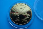 Marshall Islands, 10 Dollars 1991 S, Hellcat fighter, in capsule.