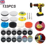 133pc 3 Inch 75mm Sanding Discs Car Polishing Pads Kit Headlight Restoration Set