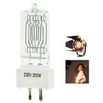 Fresnel Tungsten Halogen Bulb 300W GY9.5 230V Disco Stage Lamp Studio Lighting