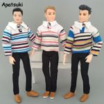 1:6 Boy Doll Clothes For Ken Doll Outfits Striped Shirt & Trousers Pants Clothes