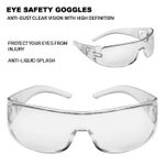 Safety Glasses Eye Protection Anti Dust Work Lab Clear PPE Spectacles Eyewear