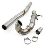 DIRENZA 3.5" EXHAUST DE CAT DOWNPIPE STAINLESS DECAT FOR VW GOLF R MK7 2012-2020
