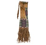 Handmade Lakota Sioux Western Native American Beaded Tobacco bag Hide Pipe bag