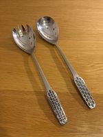 Vintage 1960s Viners 'Shape' of Sheffield Stainless Steel Salad Servers