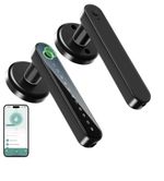 Fingerprint Smart Door Lock with Keypad Handle Stainless Steel Black