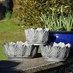 Galvanised Metal Petiole Planters | Large Outdoor Garden Flower Pot Trough Zinc