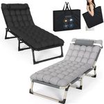 Camping Cot Heavy-Duty Portable Camping Bed Folding Sleeping Bed with Mattress