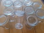 10x 510g Empty Large Candle Jars Clear Glass Storage With Lids