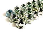 White Zinc M8 Silver K Nuts for Kart Wheels 10mm Spanner Size- Rotax - X30 Cadet