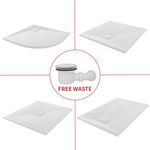 Anti Slip Tray Square Rectangle Quadrant for Shower Enclosure Door + Free Waste