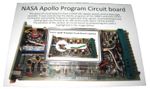 NASA Apollo Space Program vintage 1970s computer elements in display case #1